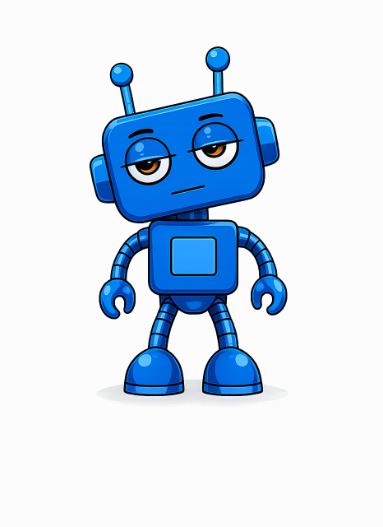 Blue Robot mascot